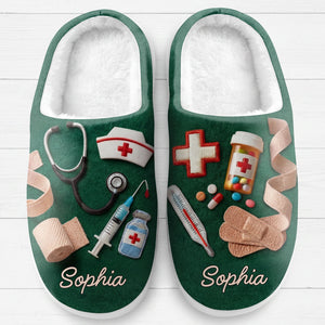 Comfort For A Hero, Personalized Unisex Slippers, Gift For Nurses