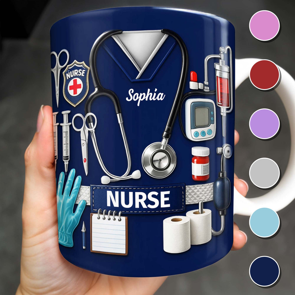 Celebrate Our Everyday Heroes, Nurse-Themed Design, Coffee Mug, Gift For Nurses And Healthcare Workers