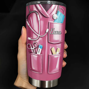 Nutrition Facts For Miracle Worker, Custom Stainless Steel Tumbler, Gift For Nurses