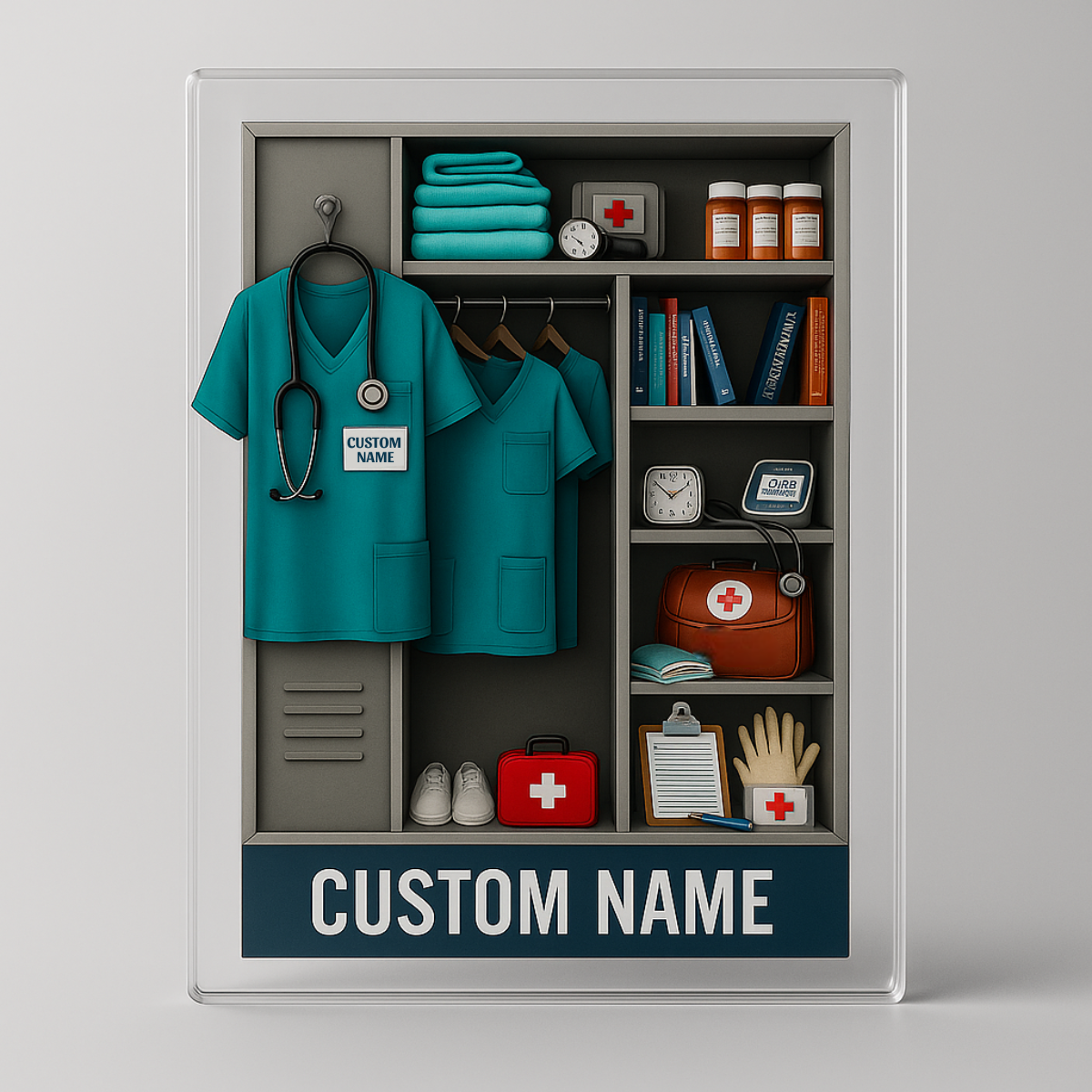 Nurse Personal Locker - Personalized Acrylic Plaque - Gift For Nurse
