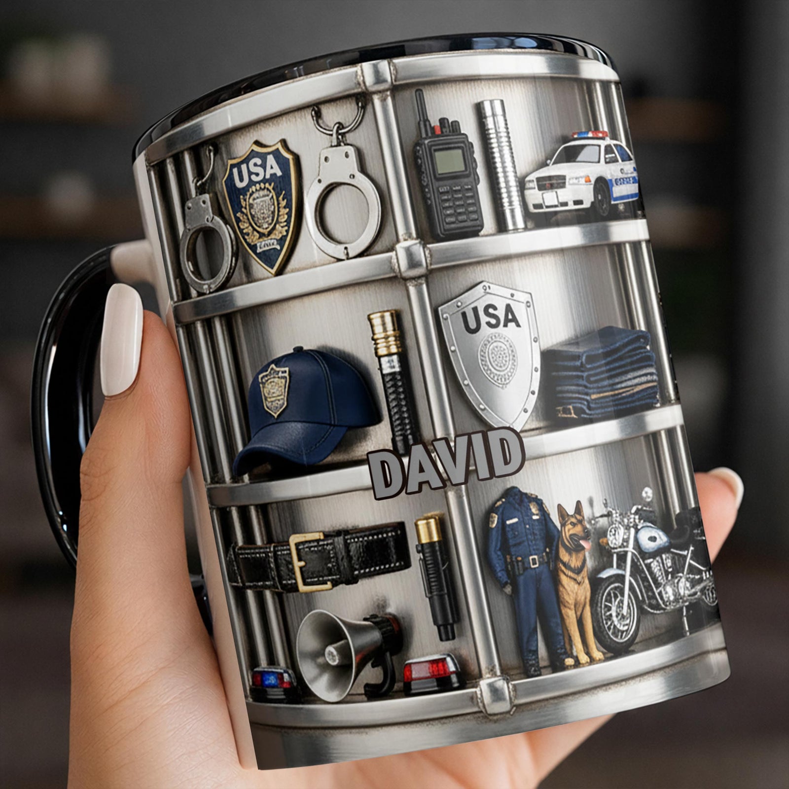 Appreciation For Law Enforcement Personalized Mug, Custom Accent Mug, Gift For Police Officers