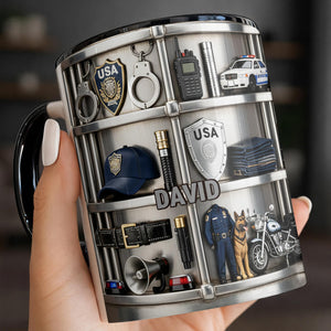 Appreciation For Law Enforcement Personalized Mug, Custom Accent Mug, Gift For Police Officers