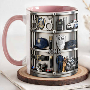 Appreciation For Law Enforcement Personalized Mug, Custom Accent Mug, Gift For Police Officers