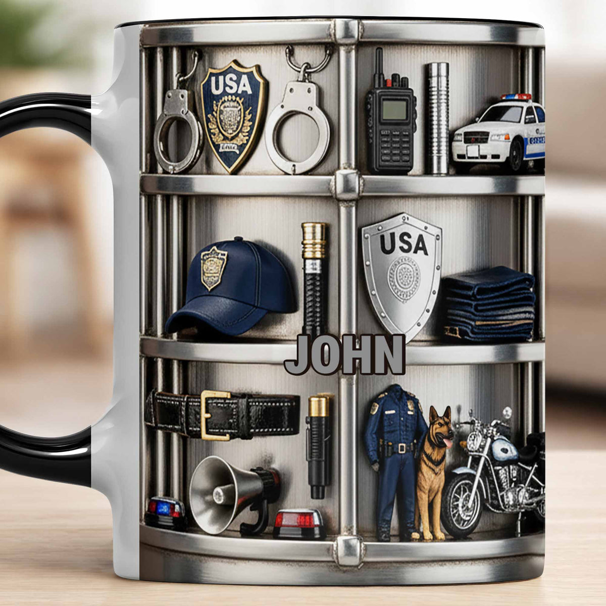 Appreciation For Law Enforcement Personalized Mug, Custom Accent Mug, Gift For Police Officers