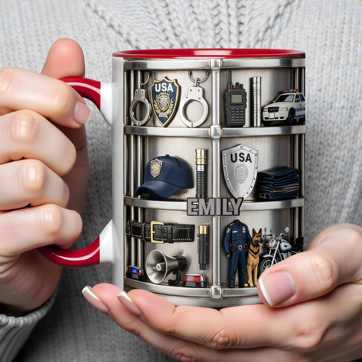 Appreciation For Law Enforcement Personalized Mug, Custom Accent Mug, Gift For Police Officers