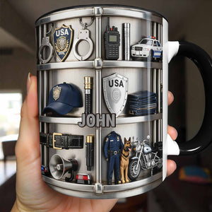 Appreciation For Law Enforcement Personalized Mug, Custom Accent Mug, Gift For Police Officers