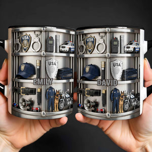 Appreciation For Law Enforcement Personalized Mug, Custom Accent Mug, Gift For Police Officers