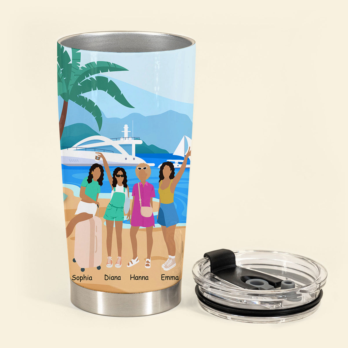 Our Friendship Is A True Blessing To Me - Personalized Tumbler - Gift For Friends, Sister