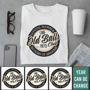 Funny Birthday Shirt - Old Balls Mens Birthday