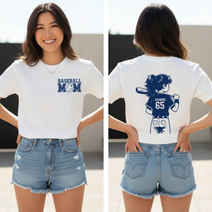 Personalized Baseball Mom Shirt Custom Kids Name & Number Tee