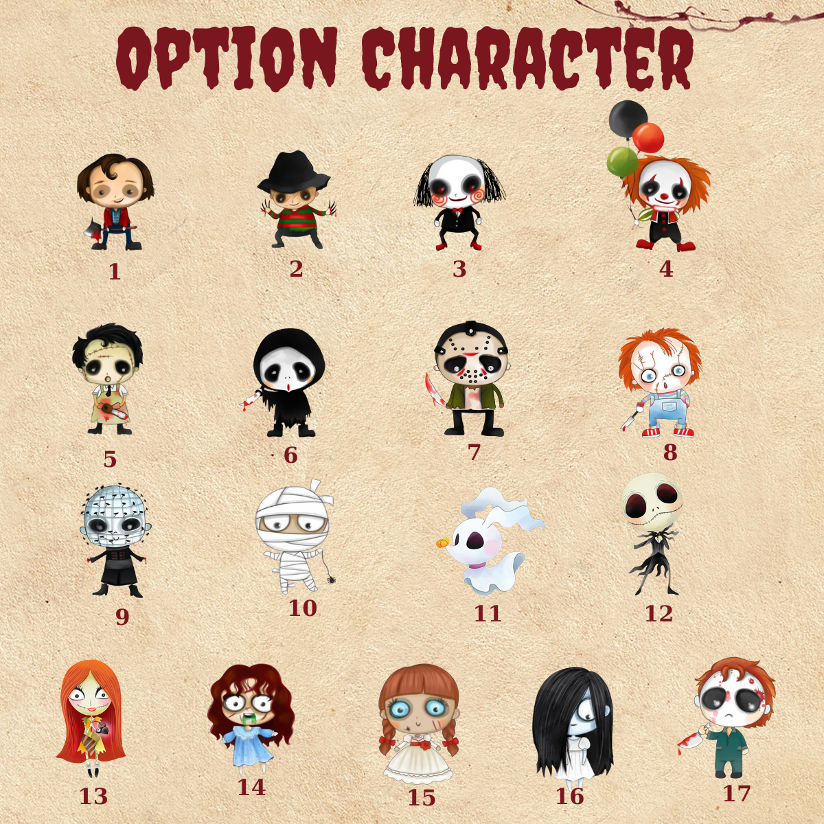 Horror Family Personalized Canvas