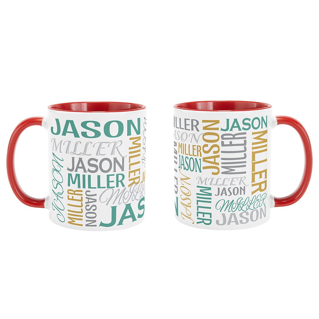 Personalized Name Signature Mug, Custom Gifts for Couples, Men, Women - Black/White, Ceramic Keepsake Mug, Personalized Gifts