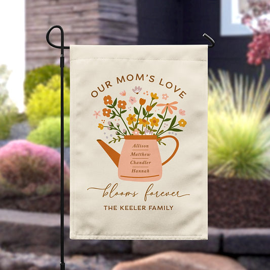 Blooms Forever Garden Flag Personalized Gift For Grandma Mother's Gift For Her