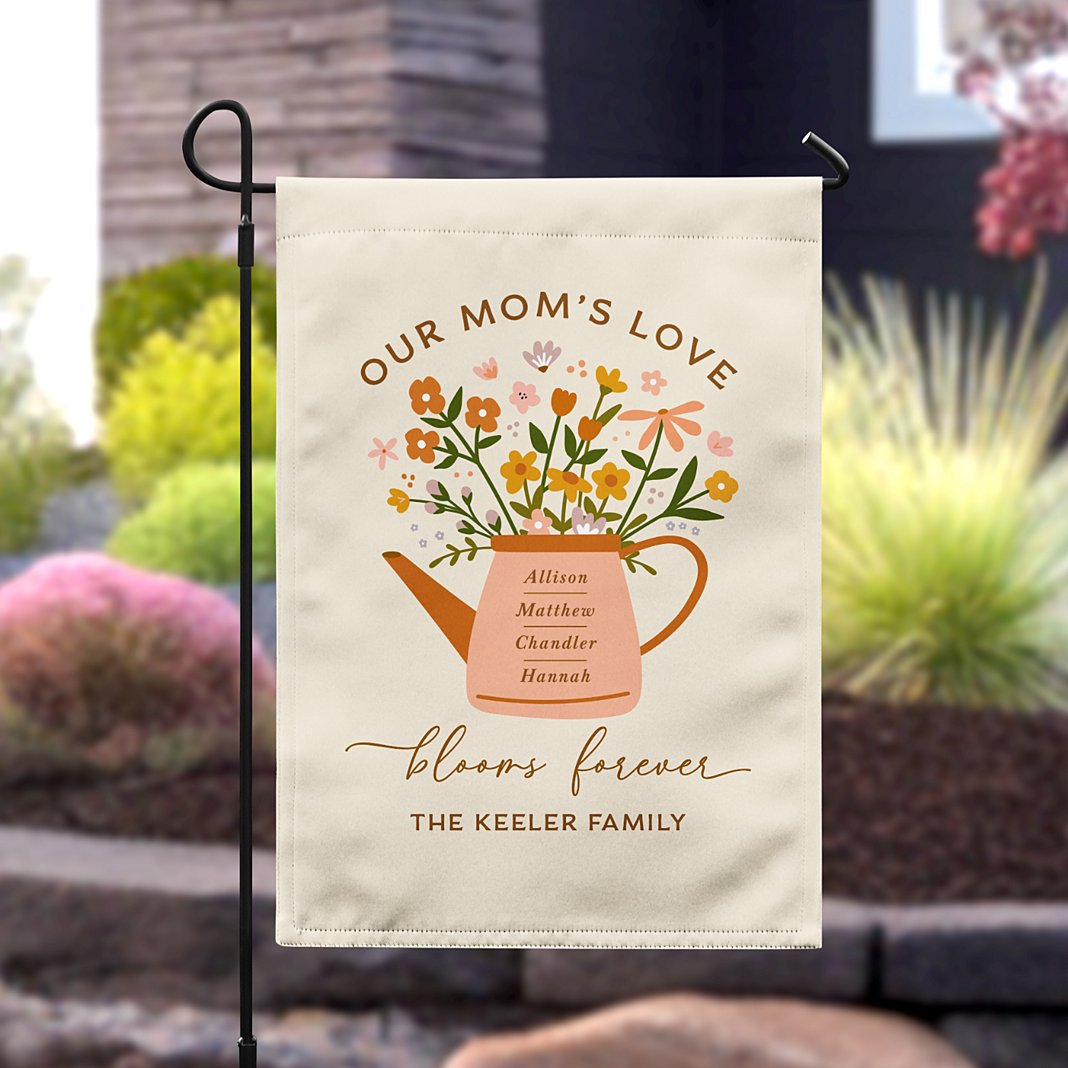 Blooms Forever Garden Flag Personalized Gift For Grandma Mother's Gift For Her