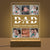 Personalized Photo Best Dad Ever 3D LED Light Wooden Base