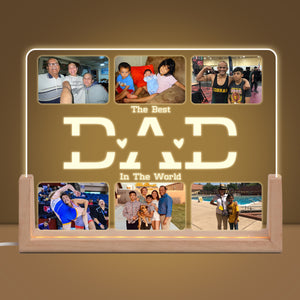 The Best Dad In The World - Personalized Desk Name Plate - Gift For Father