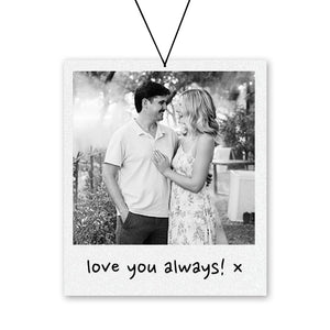 Custom Polaroid Air Freshener B&W/Ornament, Car Accessories, Handmade Gifts, Pop Culture, Car Ornaments, Personalisation.