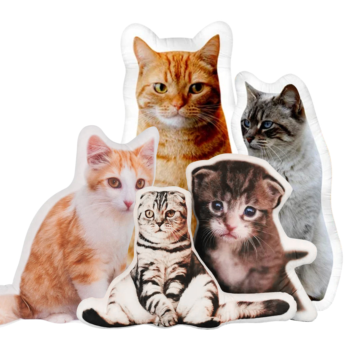 Cat Picture Pillow Custom Pet Pillow Dog Pillows Gift Custom 3D Pet Pillow from Photo | Personalized Dog/Cat Shaped Throw Pillow