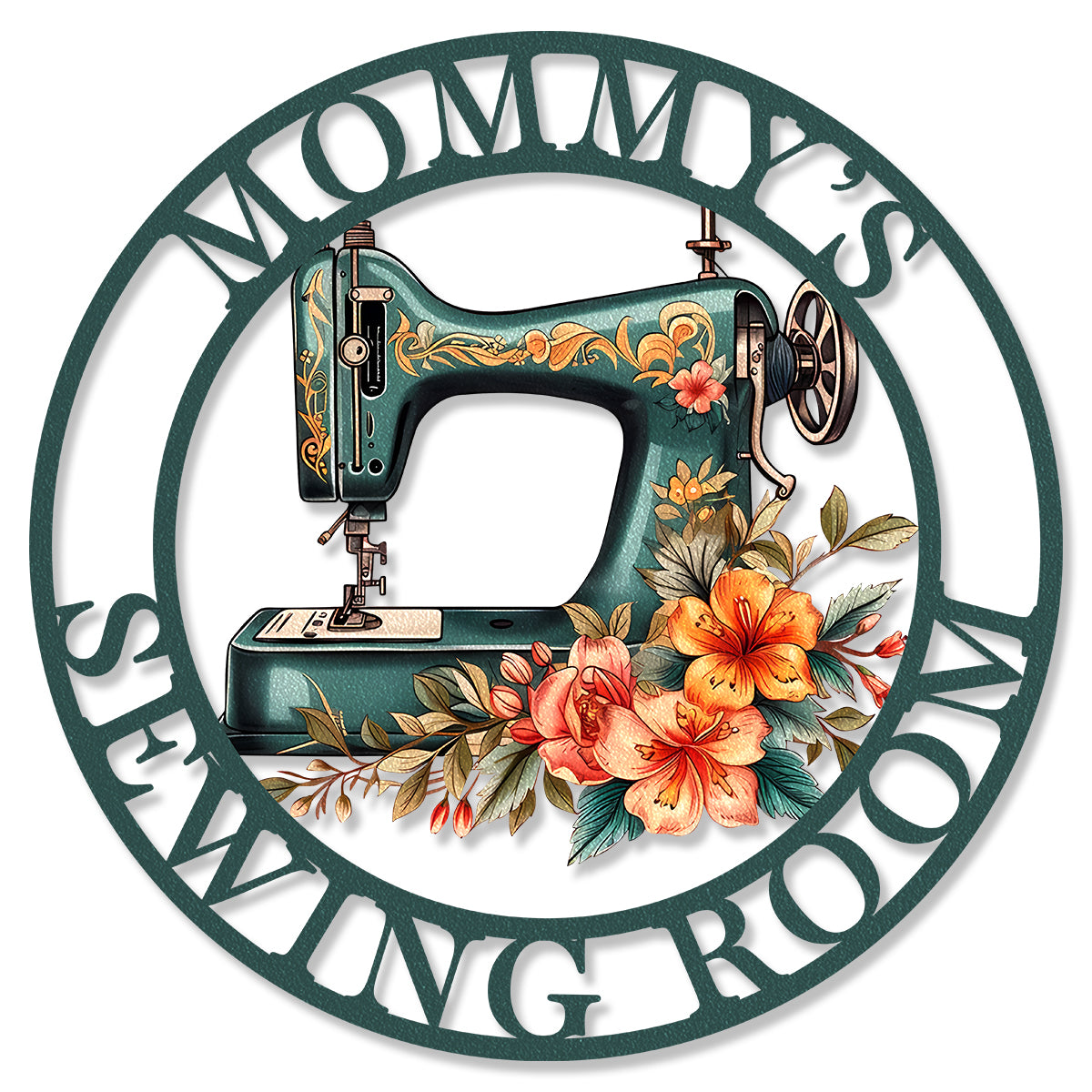 Custom Quilting Sign, Sewing Room Sign, Sewing Machine With Flower Sign Personalized, Craft Room Sign, Sewing Room Decor, Mother's Day Gift