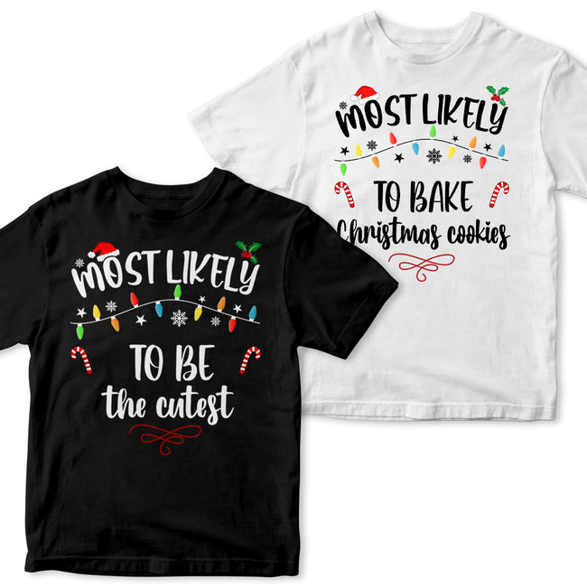 168 Quotes Most Likely to Christmas Shirts,Matching Family Christmas Shirts,Funny Christmas 2025 Party Tee,Matching Pajamas,Long Sleeve,Xmas