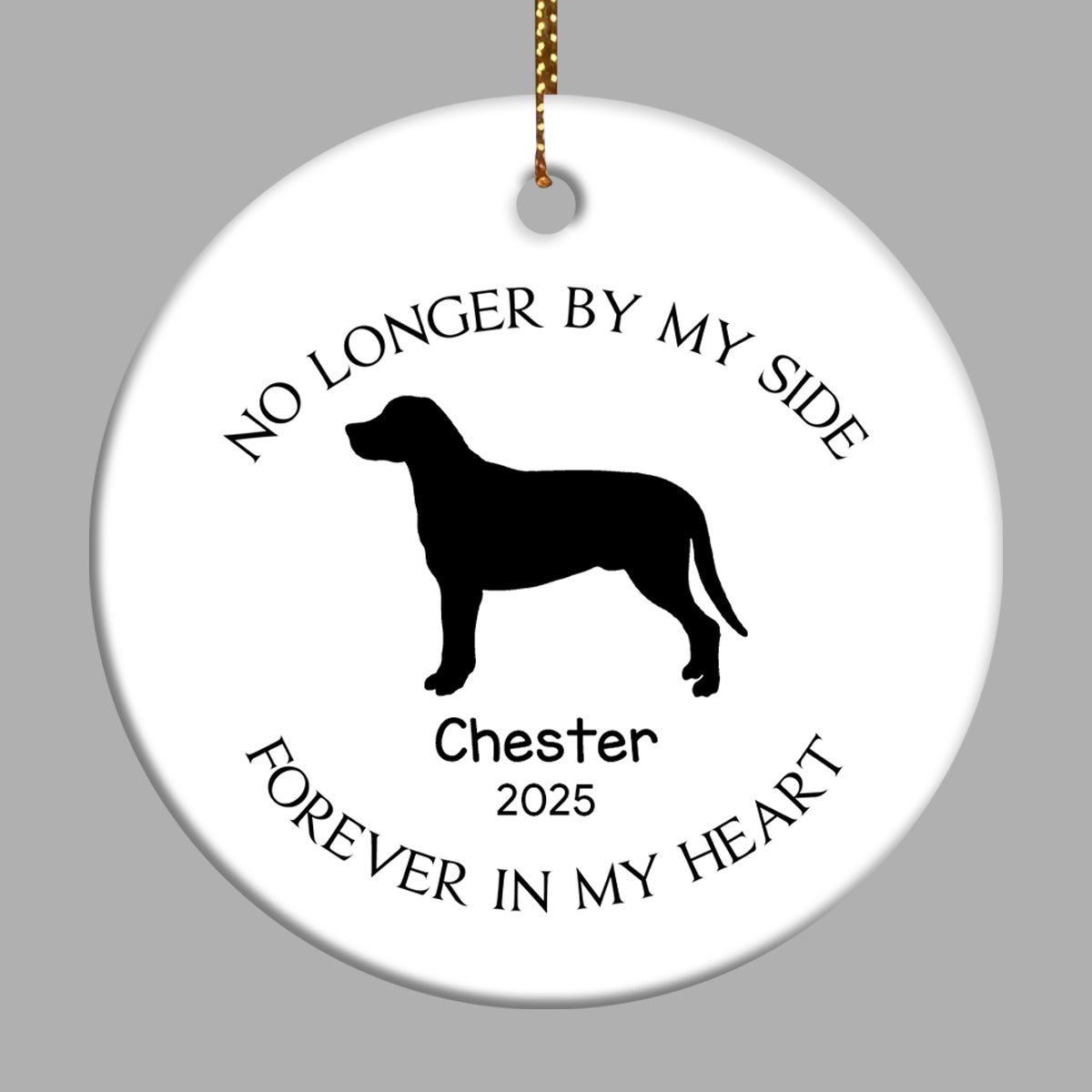 Custom Dog Breed Memorial Ornament, Dog Memorial Christmas Ornament, Loss of Pet Gift, Personalized Gift Ceramic Ornment, Loss of Dog,Pet Memorial Keepsake