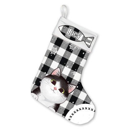 Personalized Christmas Cat Stocking Personalized Cat Breed Christmas Stocking, Cat Christmas Stocking, Custom Kitten Stocking, New Cat Christmas Gift, Holiday Pet Stocking