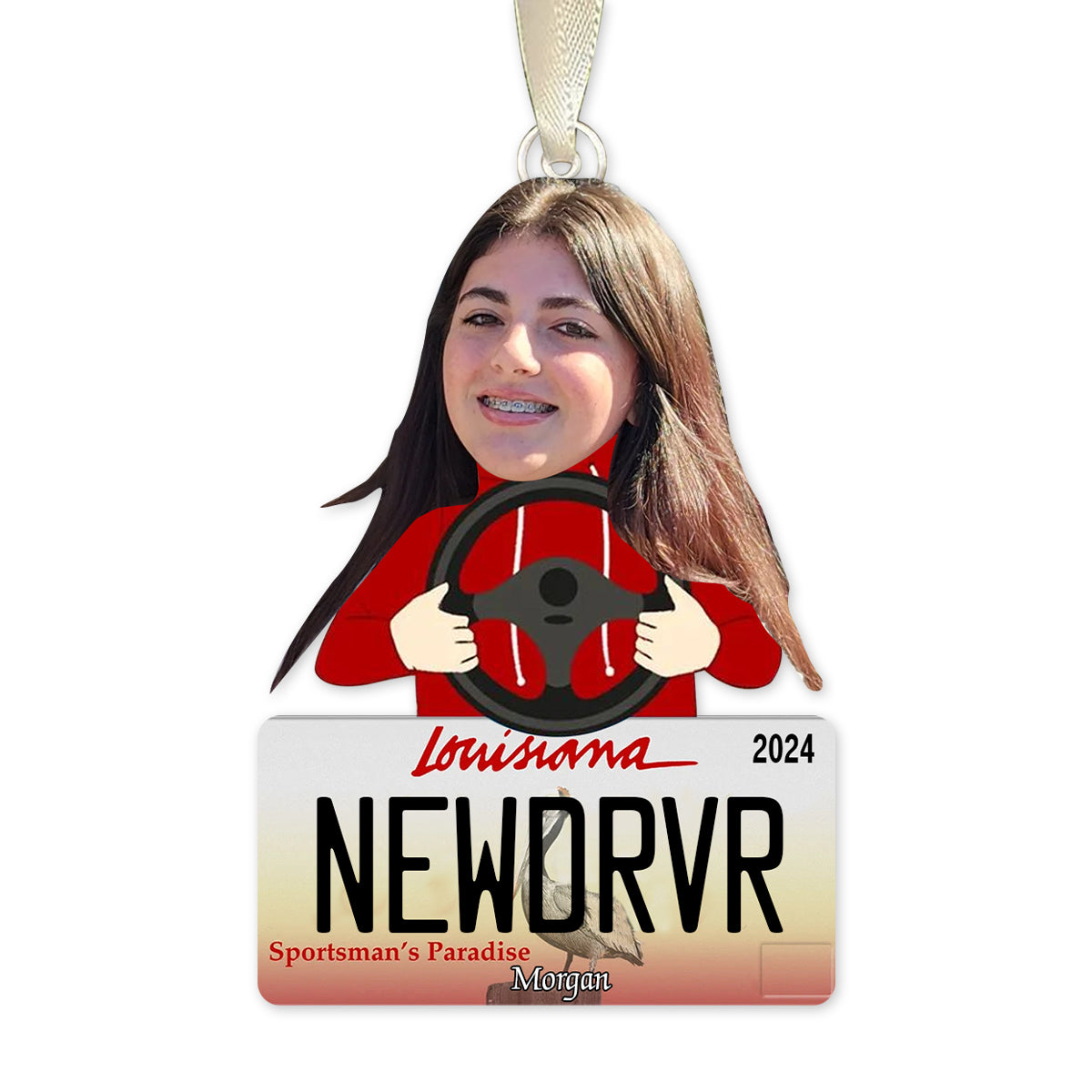 Personalized New Driver Ornament 2025, Drivers License Ornament, Funny Gift for New Driver, Drivers Permit Ornament, Custom Photo Ornament
