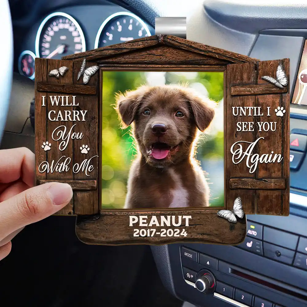 Custom Photo Memorial Pet You Were My Favorite Hello - Personalized Custom Shaped Car Visor Clip, Memorial Dog, Memorial Cat