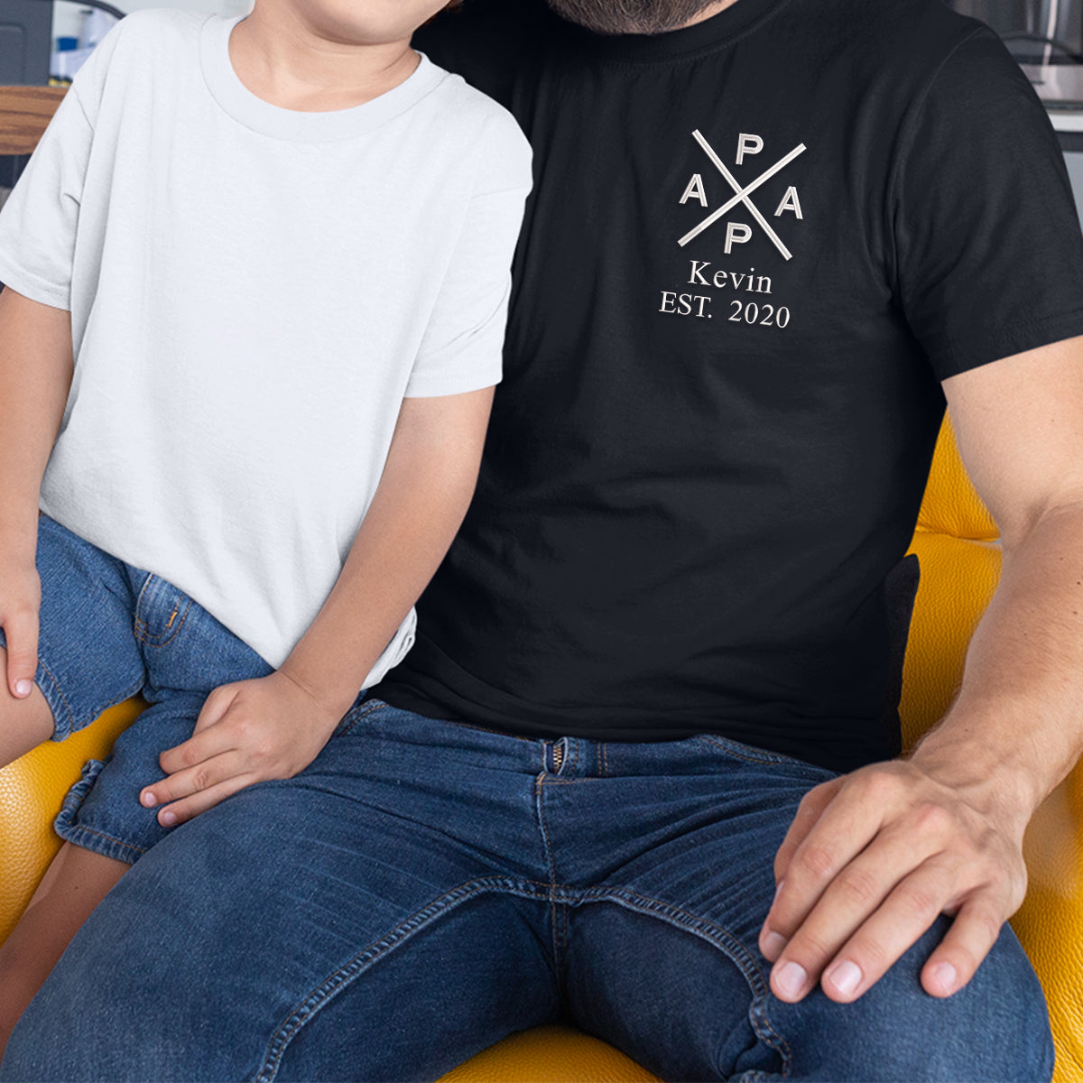 Papa Embroidery Shirt - Gift for Father