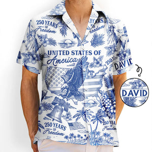 Patriotic America 250 1776 2026 - Personalized Hawaiian Shirt