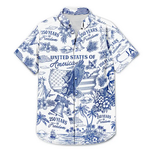 Patriotic America 250 1776 2026 - Personalized Hawaiian Shirt