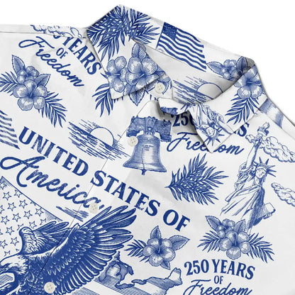 Patriotic America 250 1776 2026 - Personalized Hawaiian Shirt