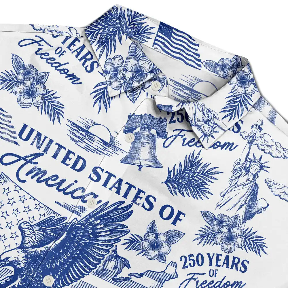 Patriotic America 250 1776 2026 - Personalized Hawaiian Shirt