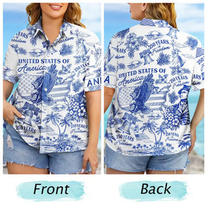Patriotic America 250 1776 2026 - Personalized Hawaiian Shirt