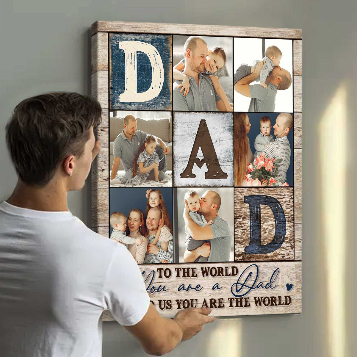 Custom Father s Day Gifts, Personalized Gifts For Dad, Christmas Gifts For Dad 2025, Dad Photo Gifts, Dad Photo Collage Canvas, Dad Birthday Gifts