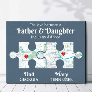 Personalized Long Distance Father and Daughter Gift, Father s Day Gift for Dad From Daughter, Daughter Moving Out Gift