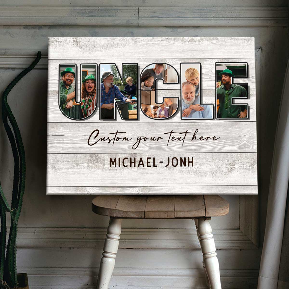 Personalized Father s Day Uncle Gift, Custom Uncle Photo Collage, Gift For Uncle From Niece or Nephew, To The Best Uncle print