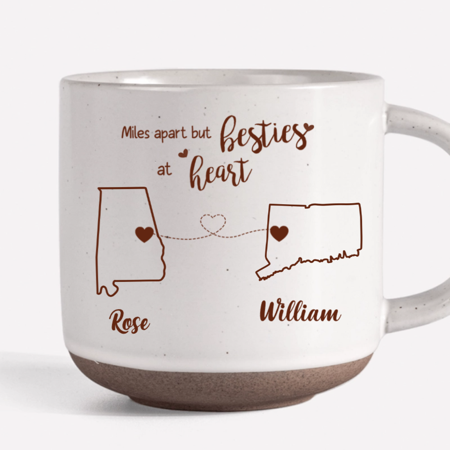 Personalized Friendship Mug - True Friendship Knows No Distance - Custom Cup or Ornament or Poster or Keychain or Plaque Gift for Best Friends, Long-Distance Friends