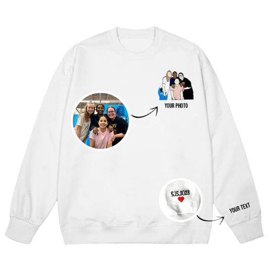 Personalized embroidered custom your own photo shirt - Handmade shirt