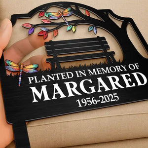 Planted In Memory Of Personalised Cardinal Bird Theme Garden Stake with Text Name and Year Garden Decoration Memorial Gift for Loss of Family Friends
