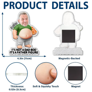 Custom Photo Poke Dad Bod Belly - Personalized Squishy Acrylic Fridge Magnet