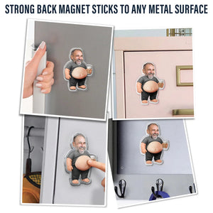 Custom Photo Poke Dad Bod Belly - Personalized Squishy Acrylic Fridge Magnet