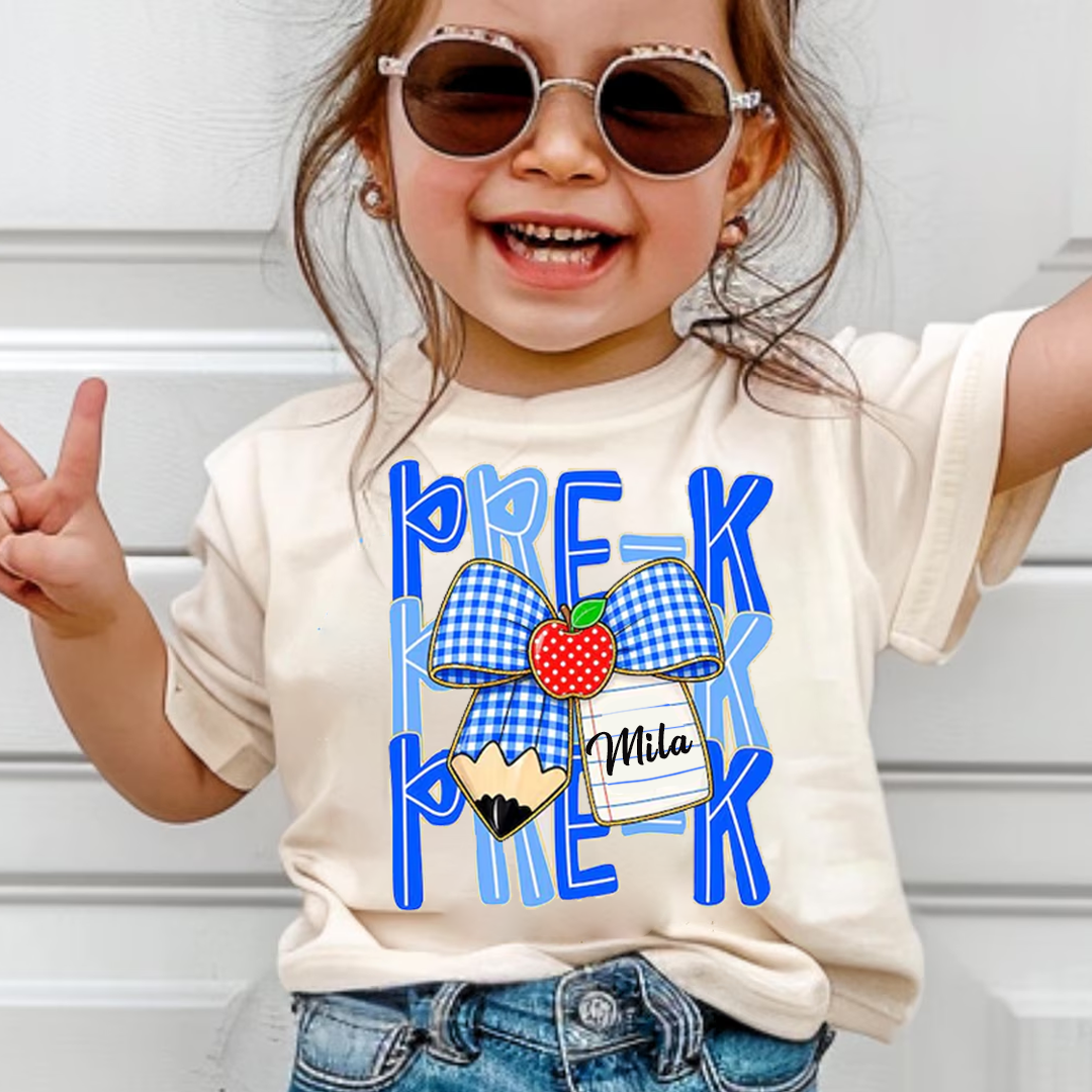 Pre-K To Fourth Grade Team Back To School - Personalized T-shirt