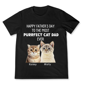 Purrfect Cat Dad - Personalized Custom Cat Photo Shirt