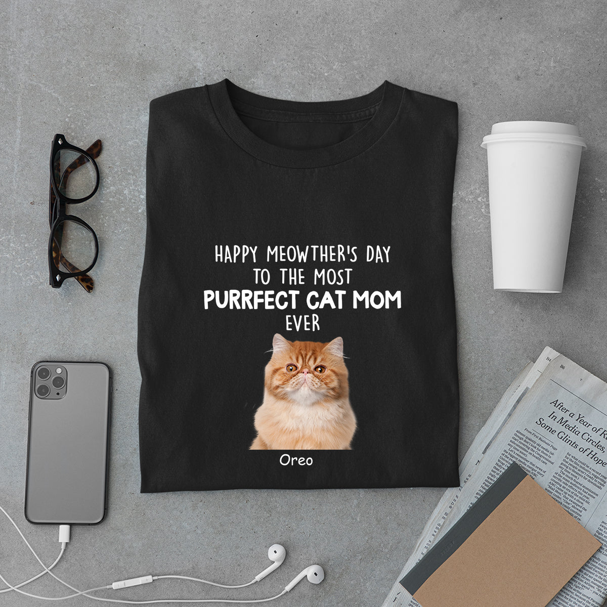 Purrfect Cat Mom - Personalized Custom Photo Shirt Purrfect-Cat-Mom---2.jpg?v=1710146293