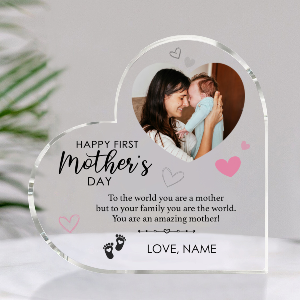 Happy First Mother's Day Acrylic Block, New Mom Gift, First Time Mom Gift, Gift For 1st Mother's Day