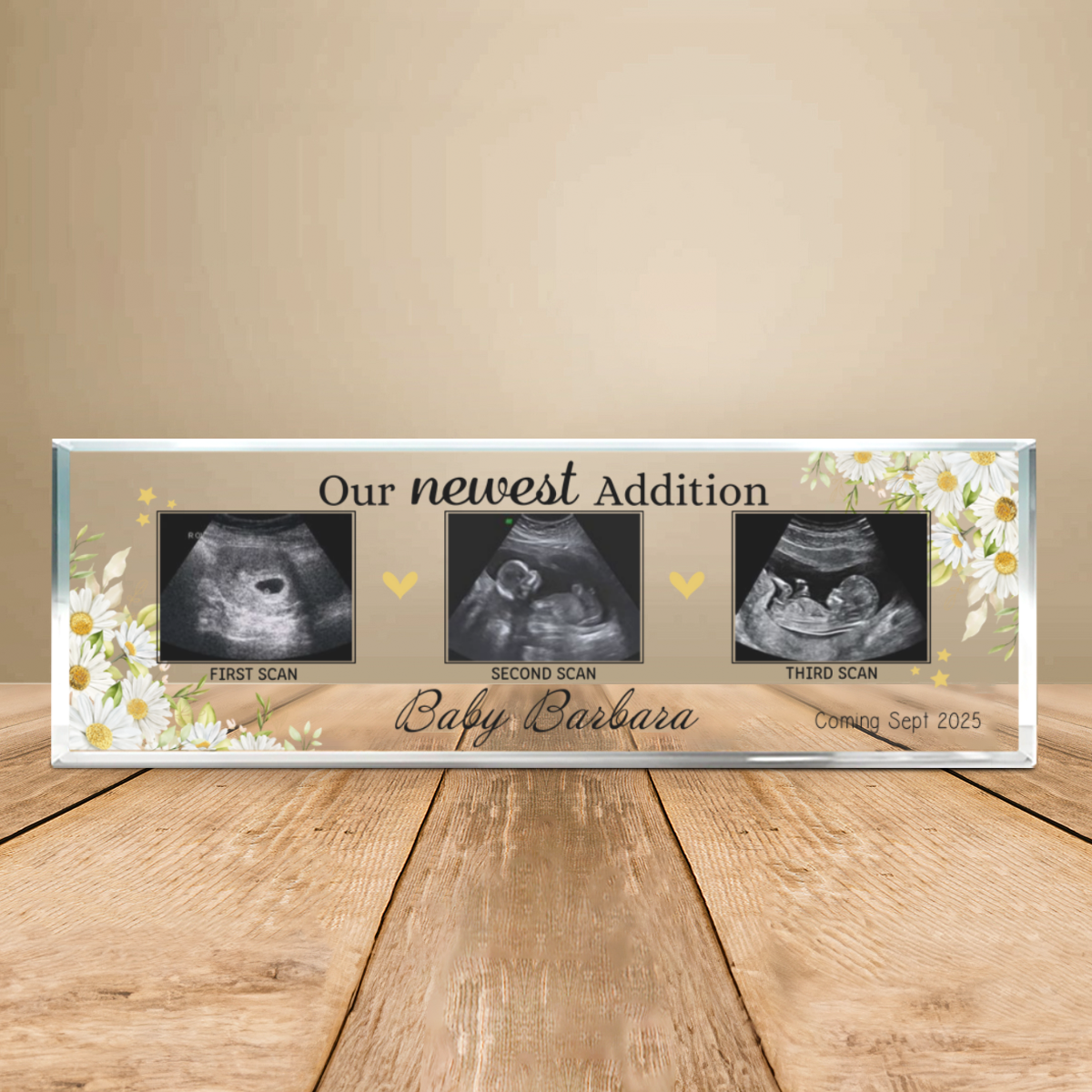 Ultrasound Baby Personalized Acrylic Plaque, Nursery Gift, Custom Baby Scan Photo, New Parents Gift, Ultrasound Baby Gift