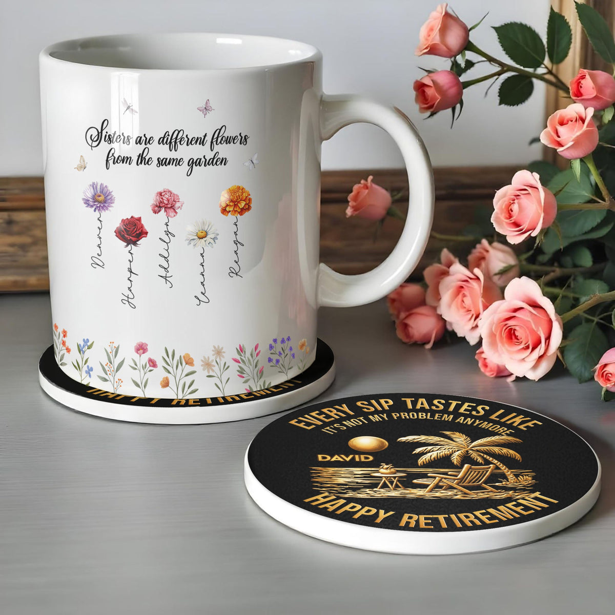 Every Sip Tastes Like Not My Problem, Coaster, Gift For Retirees