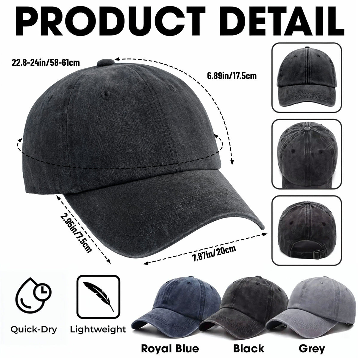 I Tried To Retire, Personalized Custom Washed Denim Cap, Gift For Husband