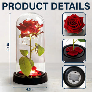 Custom Photo Couple I'd Find You Sooner And Love You Longer - Personalized Everlasting Rose Dome Lamp